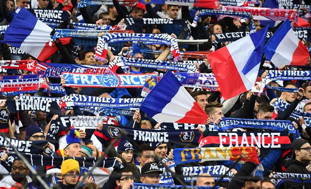 L’orgoglio dei tifosi francesi. Afp